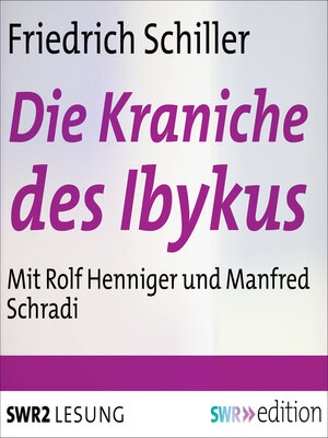 cover image of Die Kraniche des Ibykus